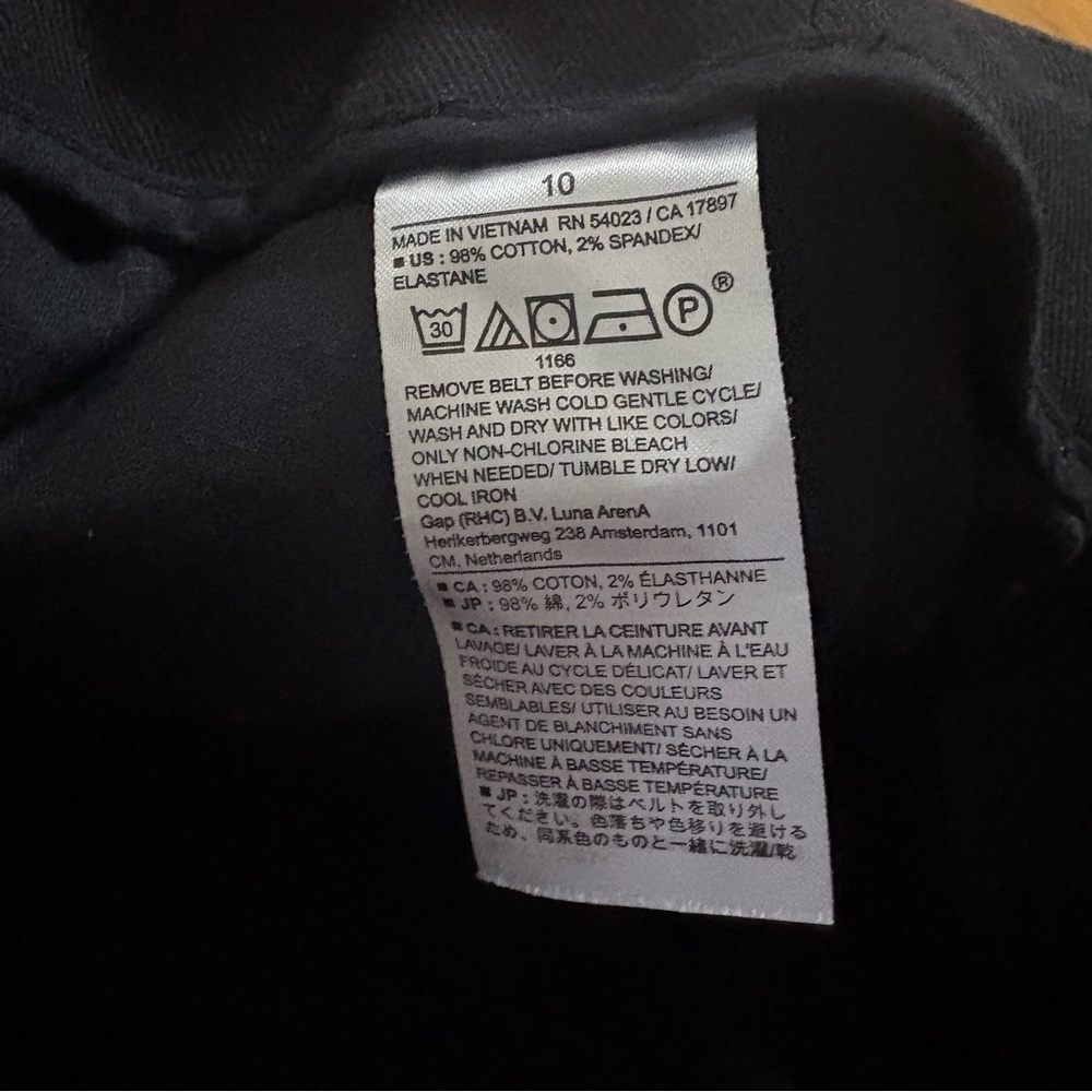 Banana Republic Black High Rise Twill Belted Crop Trousers Size 10 - Picture 7 of 8